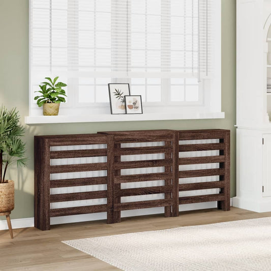vidaXL Cache-radiateur chêne marron 205x21,5x83,5 cm bois d'ingénierie
