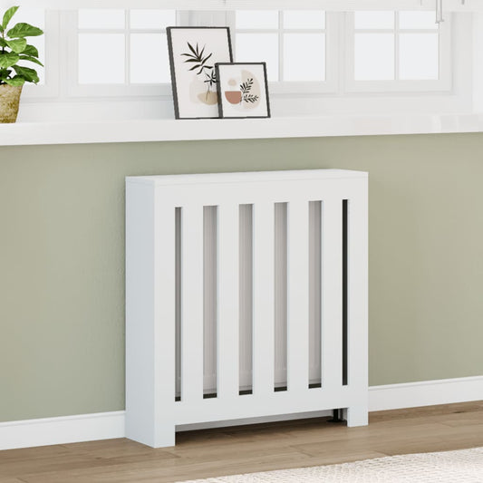 vidaXL Cache-radiateur blanc 78x20x82 cm bois d'ingénierie