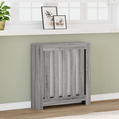 vidaXL Cache-radiateur sonoma gris 78x20x82 cm bois d'ingénierie