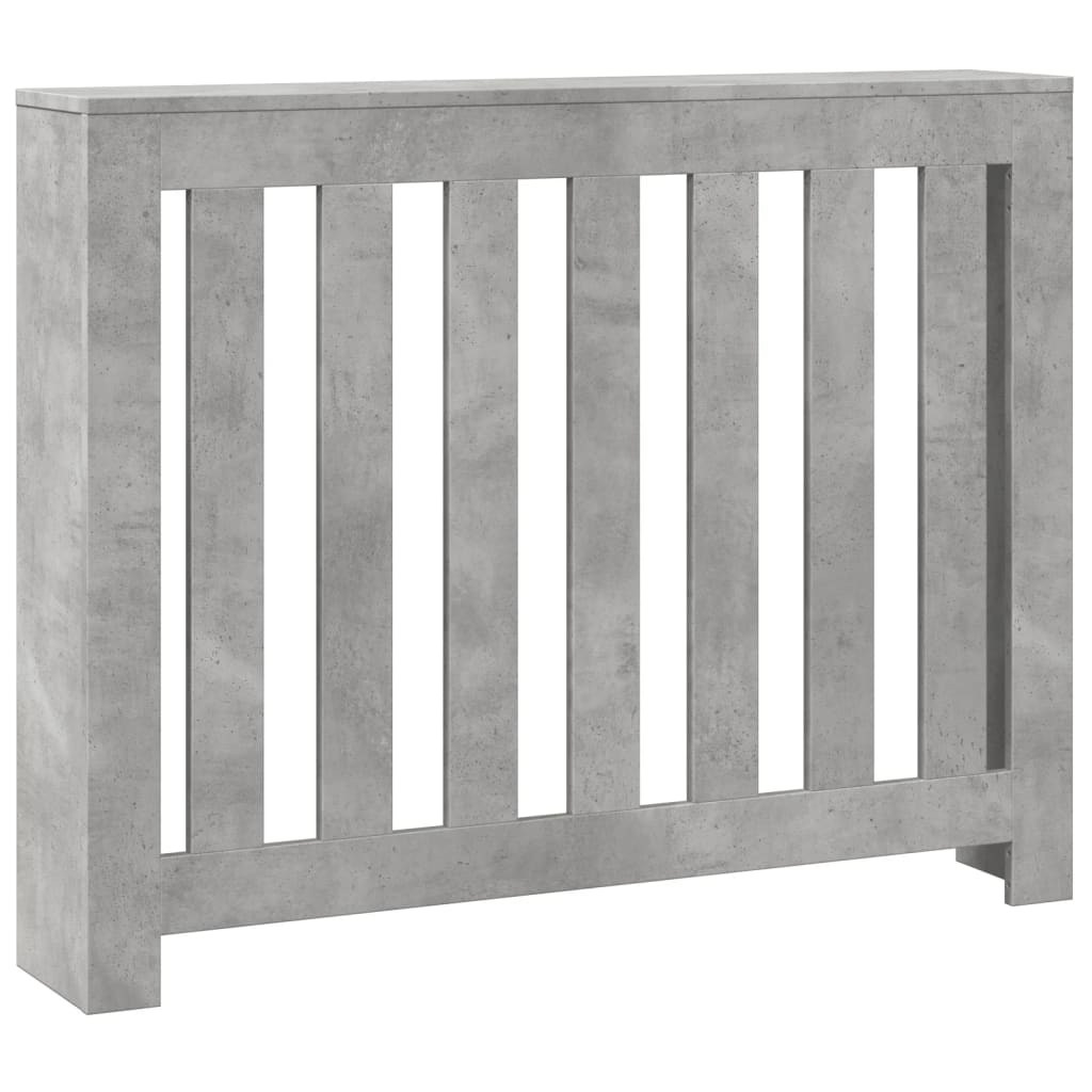 vidaXL Cache-radiateur gris béton 104x20x82 cm bois d'ingénierie
