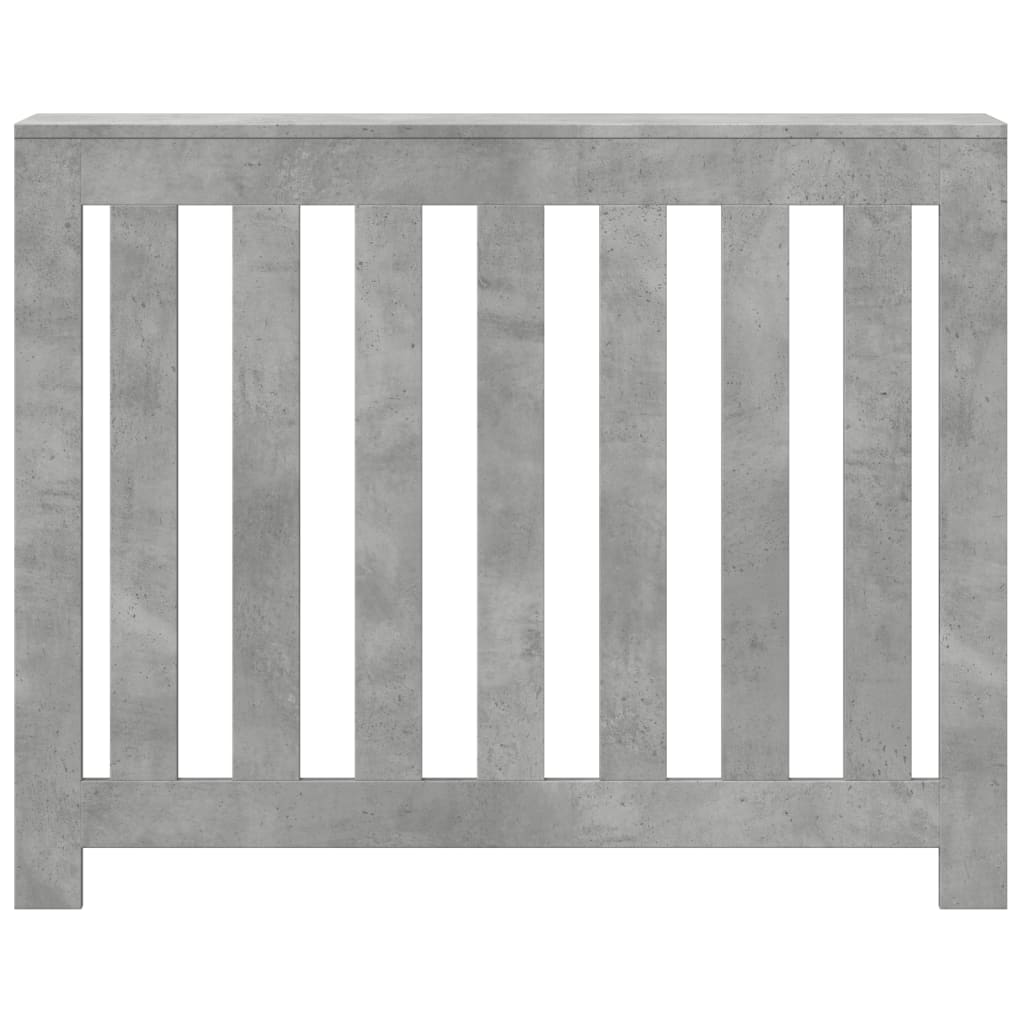 vidaXL Cache-radiateur gris béton 104x20x82 cm bois d'ingénierie