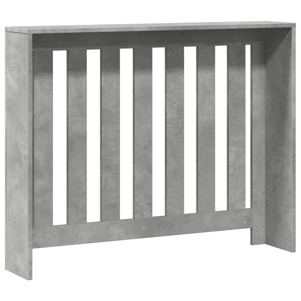 vidaXL Cache-radiateur gris béton 104x20x82 cm bois d'ingénierie