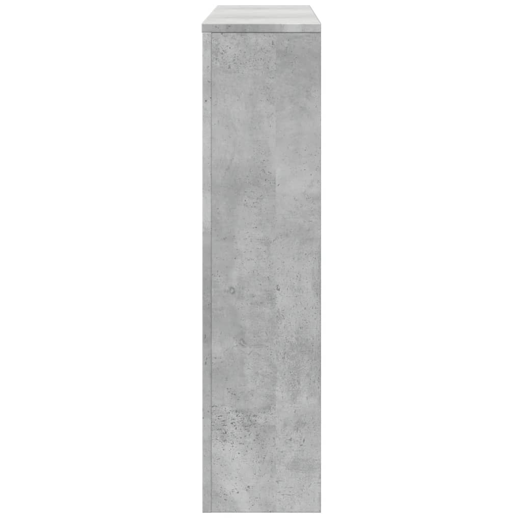 vidaXL Cache-radiateur gris béton 149x20x82 cm bois d'ingénierie