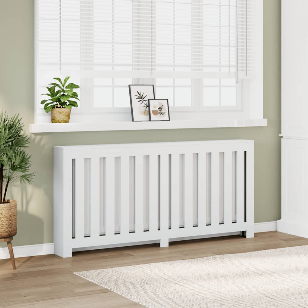 vidaXL Cache-radiateur blanc 175x20x82 cm bois d'ingénierie