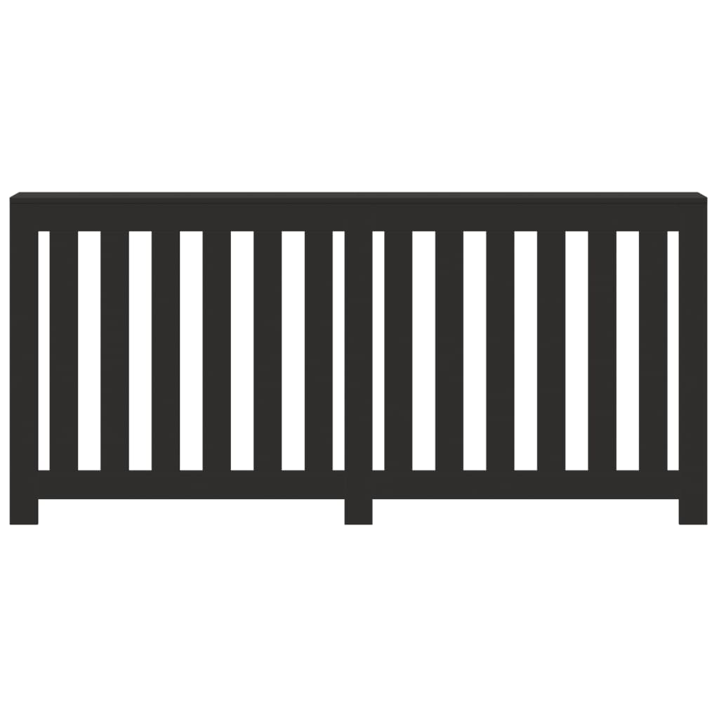 vidaXL Cache-radiateur noir 175x20x82 cm bois d'ingénierie