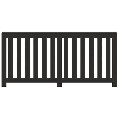 vidaXL Cache-radiateur noir 175x20x82 cm bois d'ingénierie