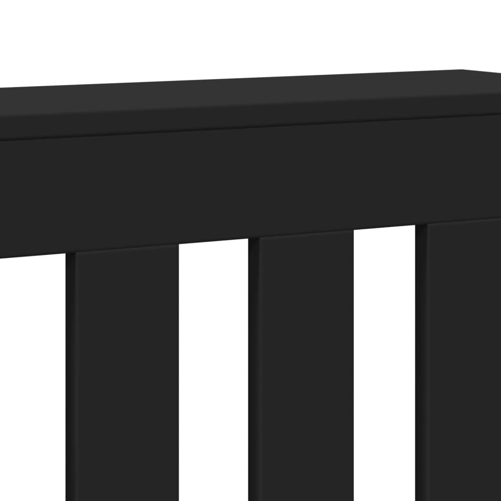 vidaXL Cache-radiateur noir 175x20x82 cm bois d'ingénierie