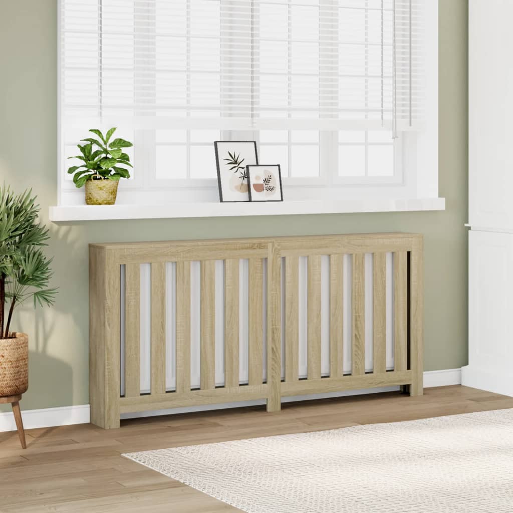 vidaXL Cache-radiateur chêne sonoma 175x20x82 cm bois d'ingénierie