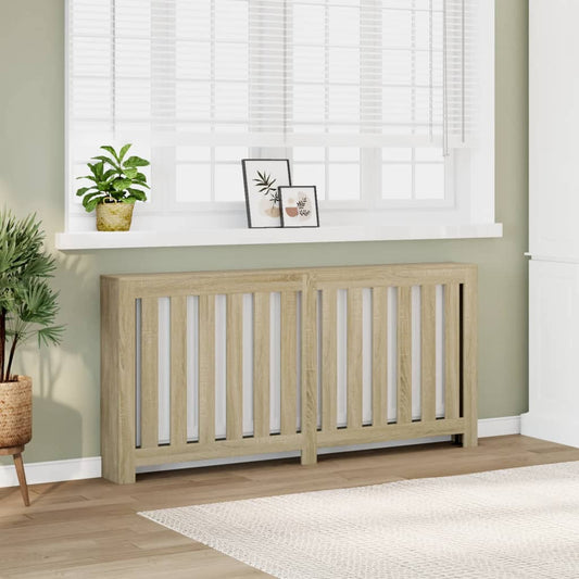 vidaXL Cache-radiateur chêne sonoma 175x20x82 cm bois d'ingénierie