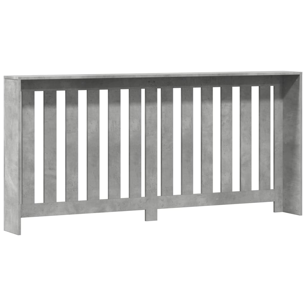 vidaXL Cache-radiateur gris béton 175x20x82 cm bois d'ingénierie