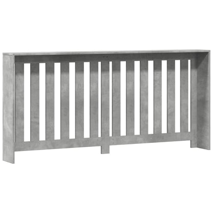 vidaXL Cache-radiateur gris béton 175x20x82 cm bois d'ingénierie