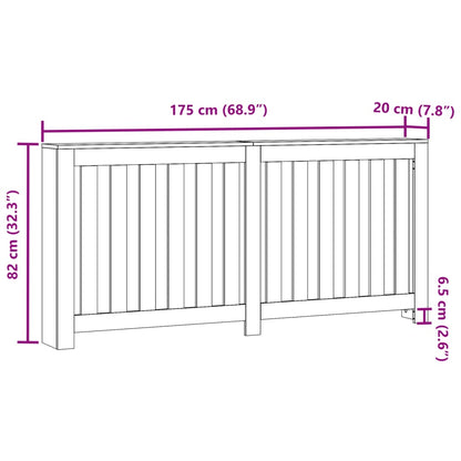 vidaXL Cache-radiateur sonoma gris 175x20x82 cm bois d'ingénierie
