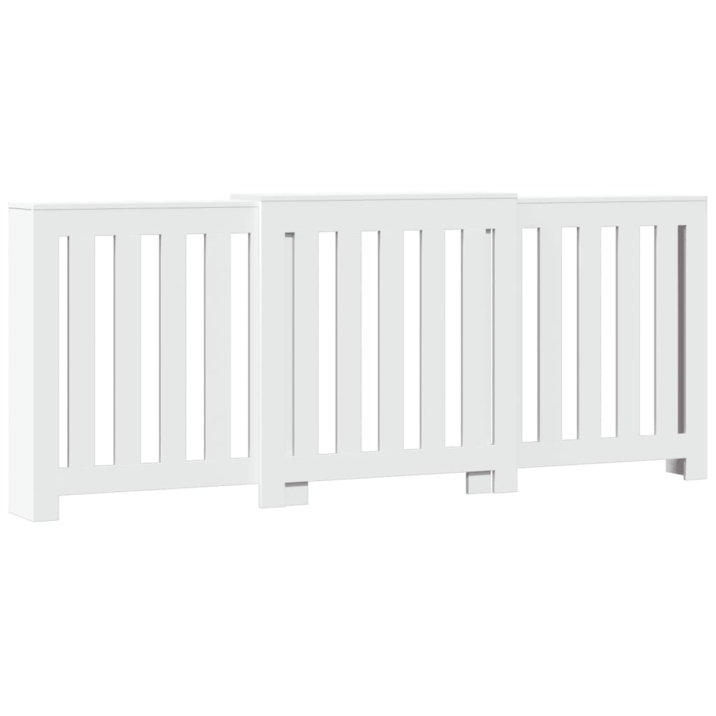 vidaXL Cache-radiateur blanc 205x21,5x83,5 cm bois d'ingénierie