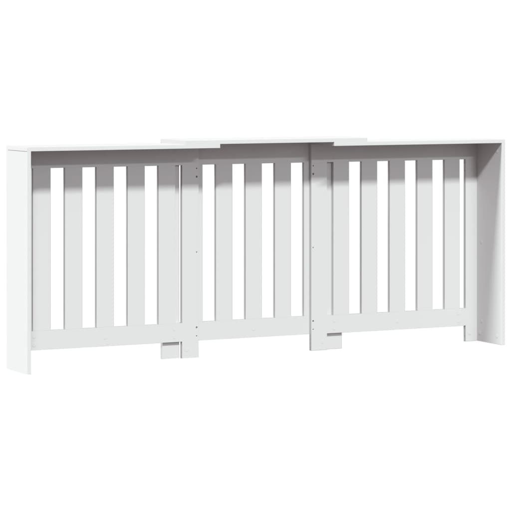 vidaXL Cache-radiateur blanc 205x21,5x83,5 cm bois d'ingénierie
