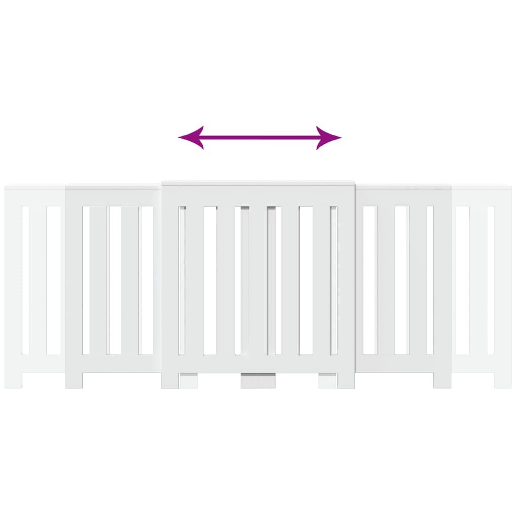 vidaXL Cache-radiateur blanc 205x21,5x83,5 cm bois d'ingénierie