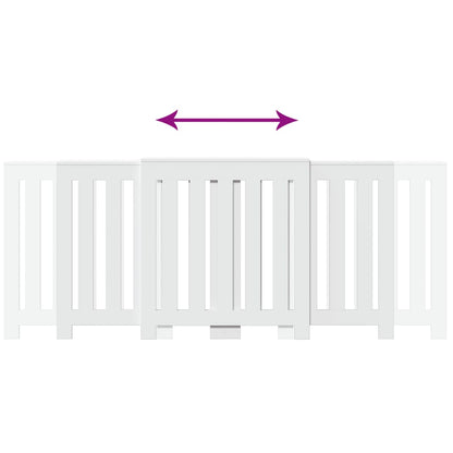 vidaXL Cache-radiateur blanc 205x21,5x83,5 cm bois d'ingénierie