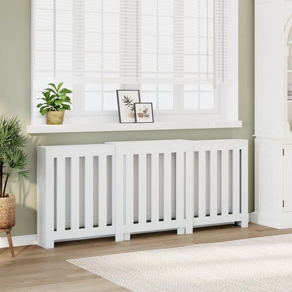 vidaXL Cache-radiateur blanc 205x21,5x83,5 cm bois d'ingénierie