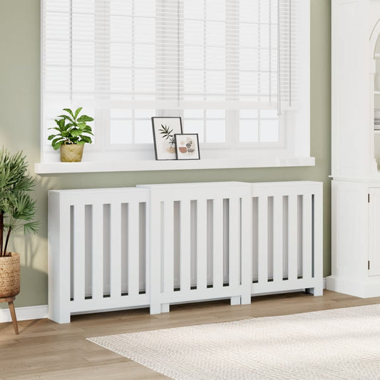 vidaXL Cache-radiateur blanc 205x21,5x83,5 cm bois d'ingénierie