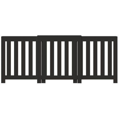 vidaXL Cache-radiateur noir 205x21,5x83,5 cm bois d'ingénierie