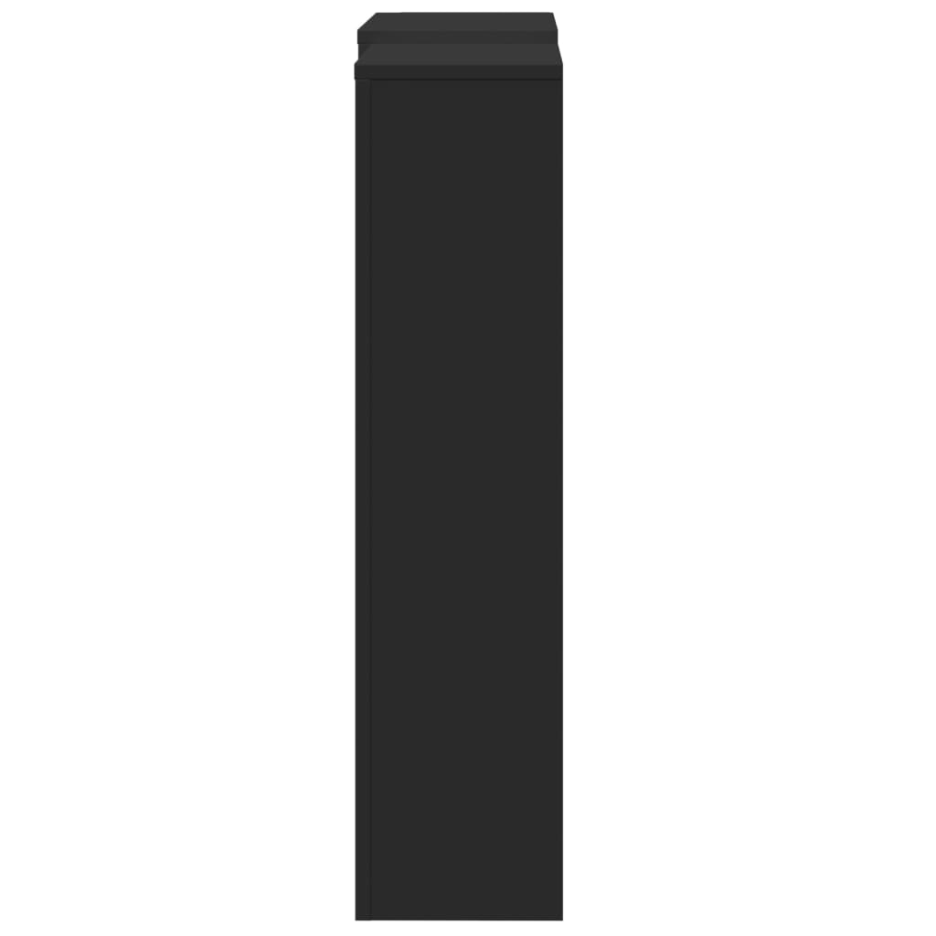 vidaXL Cache-radiateur noir 205x21,5x83,5 cm bois d'ingénierie