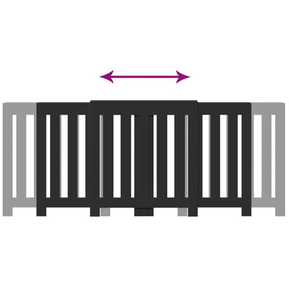 vidaXL Cache-radiateur noir 205x21,5x83,5 cm bois d'ingénierie