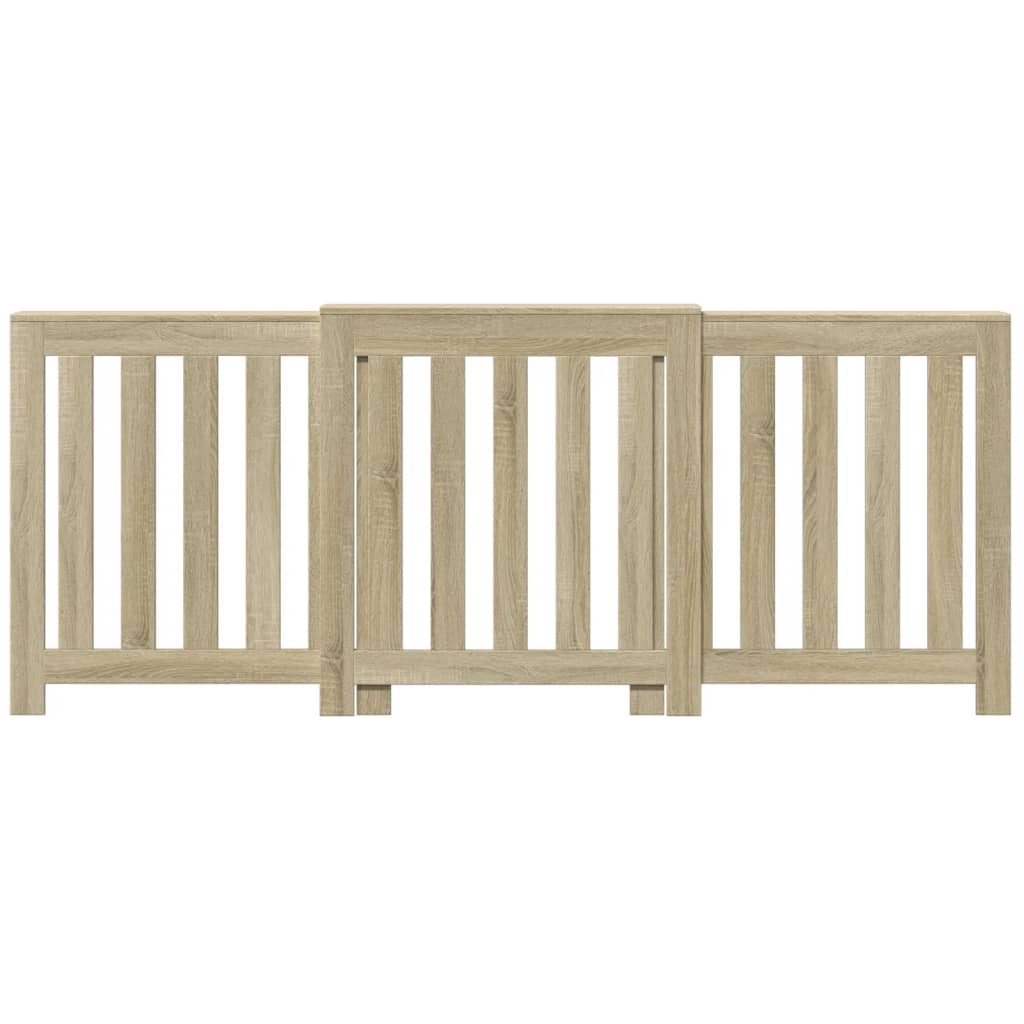 vidaXL Cache-radiateur chêne sonoma 205x21,5x83,5 cm bois d'ingénierie