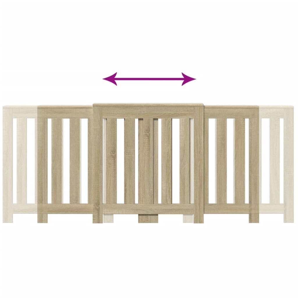 vidaXL Cache-radiateur chêne sonoma 205x21,5x83,5 cm bois d'ingénierie