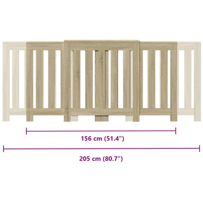 vidaXL Cache-radiateur chêne sonoma 205x21,5x83,5 cm bois d'ingénierie