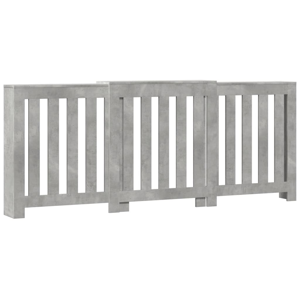 vidaXL Cache-radiateur gris béton 205x21,5x83,5 cm bois d'ingénierie