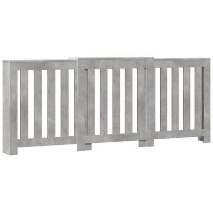 vidaXL Cache-radiateur gris béton 205x21,5x83,5 cm bois d'ingénierie