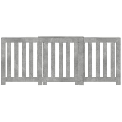 vidaXL Cache-radiateur gris béton 205x21,5x83,5 cm bois d'ingénierie