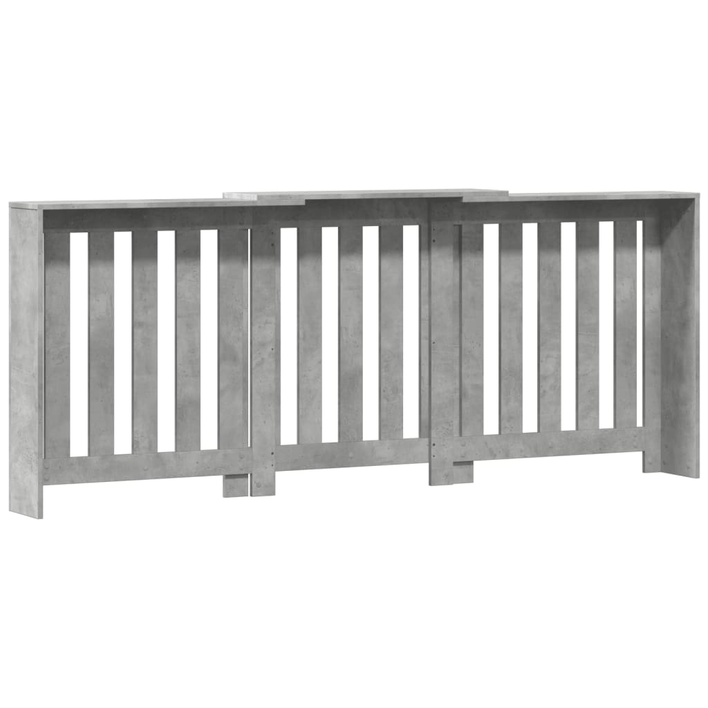vidaXL Cache-radiateur gris béton 205x21,5x83,5 cm bois d'ingénierie