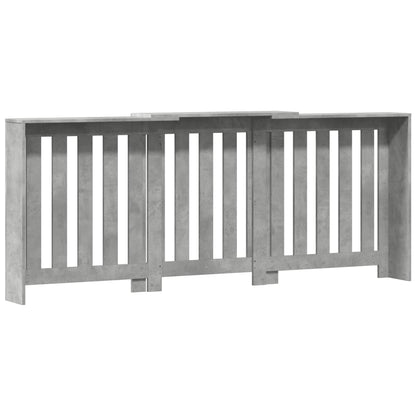 vidaXL Cache-radiateur gris béton 205x21,5x83,5 cm bois d'ingénierie