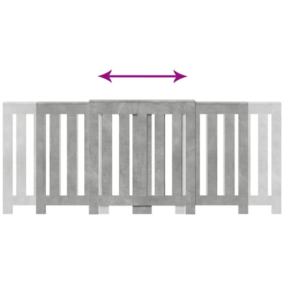 vidaXL Cache-radiateur gris béton 205x21,5x83,5 cm bois d'ingénierie