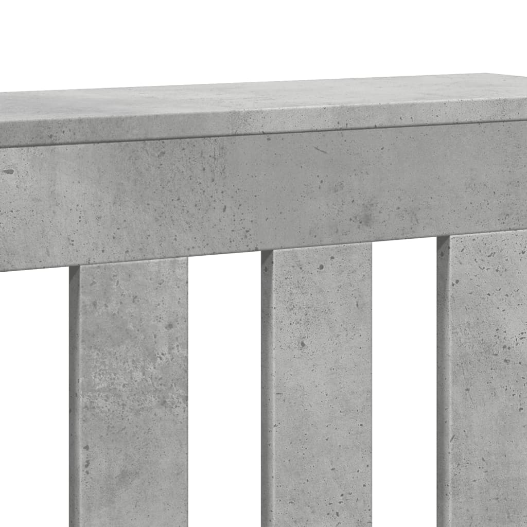 vidaXL Cache-radiateur gris béton 205x21,5x83,5 cm bois d'ingénierie