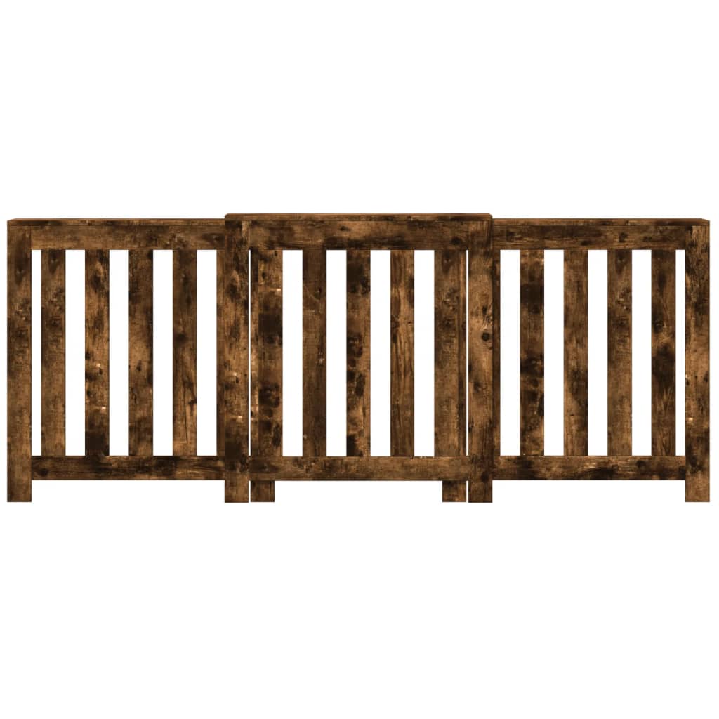 vidaXL Cache-radiateur chêne fumé 205x21,5x83,5 cm bois d'ingénierie