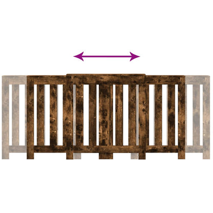 vidaXL Cache-radiateur chêne fumé 205x21,5x83,5 cm bois d'ingénierie