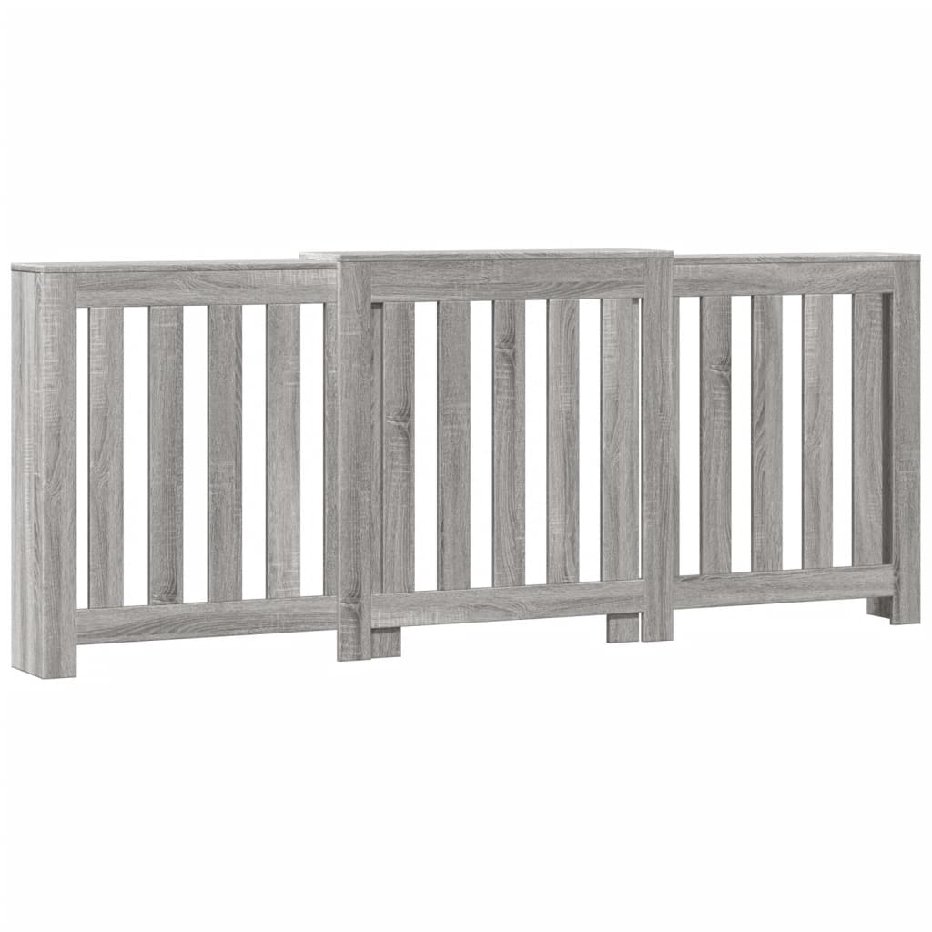 vidaXL Cache-radiateur sonoma gris 205x21,5x83,5 cm bois d'ingénierie