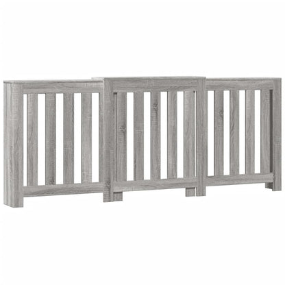 vidaXL Cache-radiateur sonoma gris 205x21,5x83,5 cm bois d'ingénierie