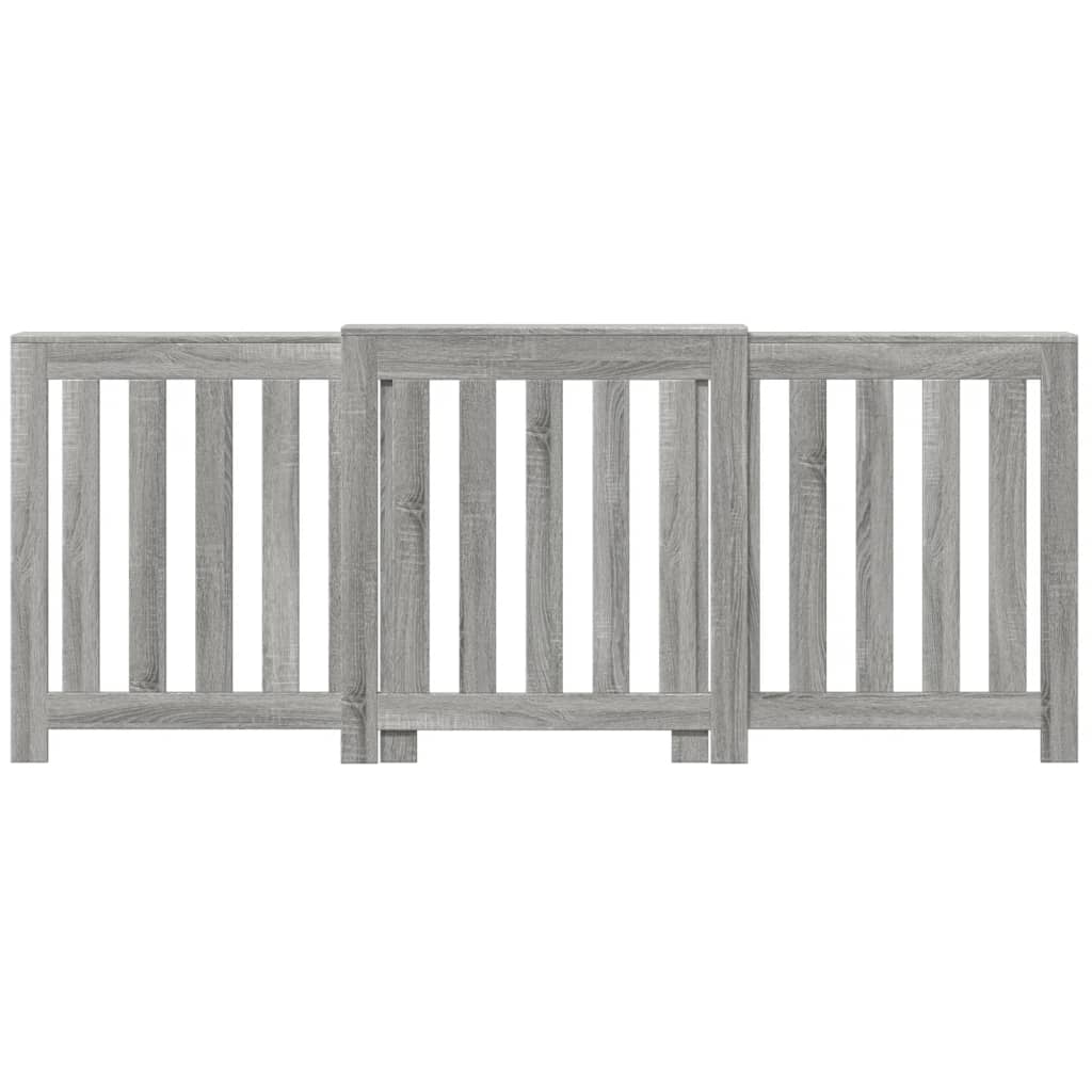 vidaXL Cache-radiateur sonoma gris 205x21,5x83,5 cm bois d'ingénierie