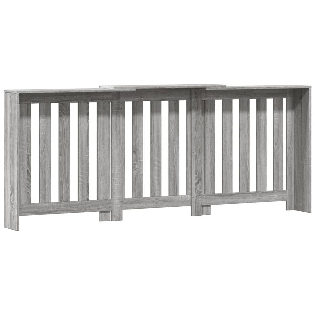 vidaXL Cache-radiateur sonoma gris 205x21,5x83,5 cm bois d'ingénierie