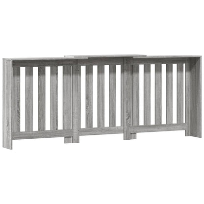 vidaXL Cache-radiateur sonoma gris 205x21,5x83,5 cm bois d'ingénierie