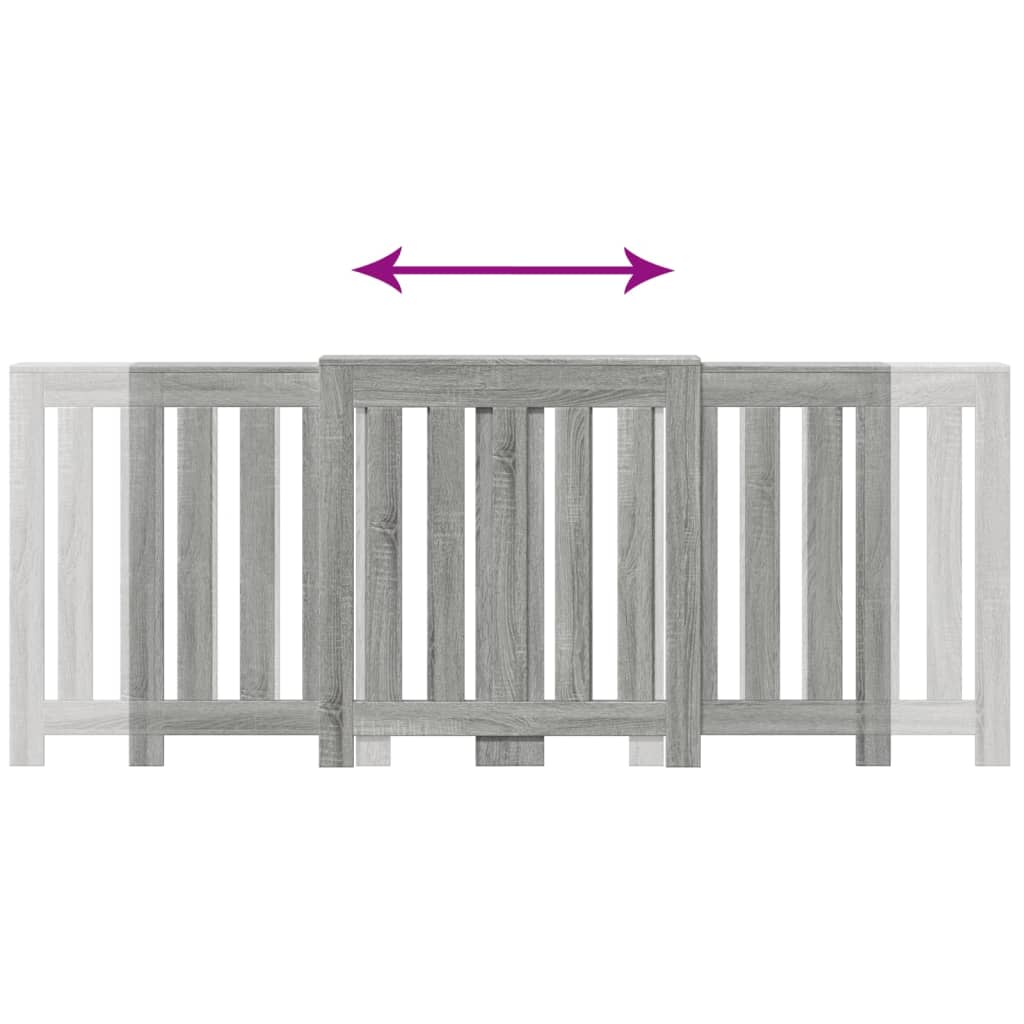 vidaXL Cache-radiateur sonoma gris 205x21,5x83,5 cm bois d'ingénierie