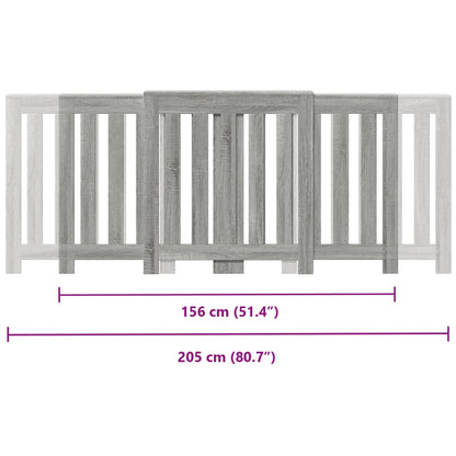 vidaXL Cache-radiateur sonoma gris 205x21,5x83,5 cm bois d'ingénierie