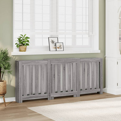 vidaXL Cache-radiateur sonoma gris 205x21,5x83,5 cm bois d'ingénierie