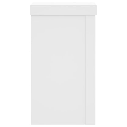 vidaXL Supports pour plantes 2 pcs blanc 10x10x18 cm bois d'ingénierie