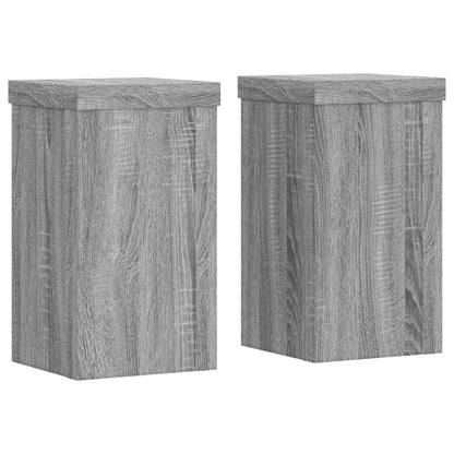 vidaXL Supports pour plantes 2 pcs sonoma gris bois d'ingénierie