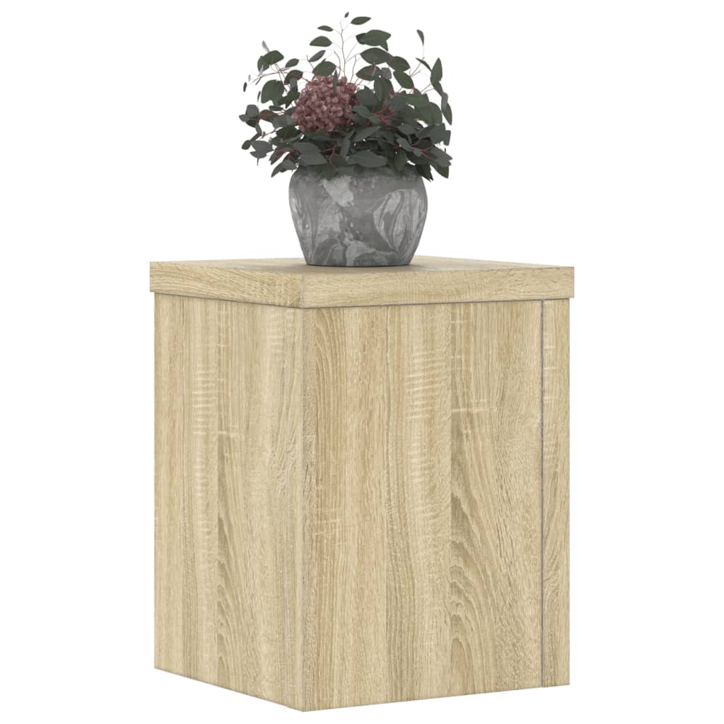 vidaXL Supports pour plantes 2 pcs chêne sonoma bois d'ingénierie