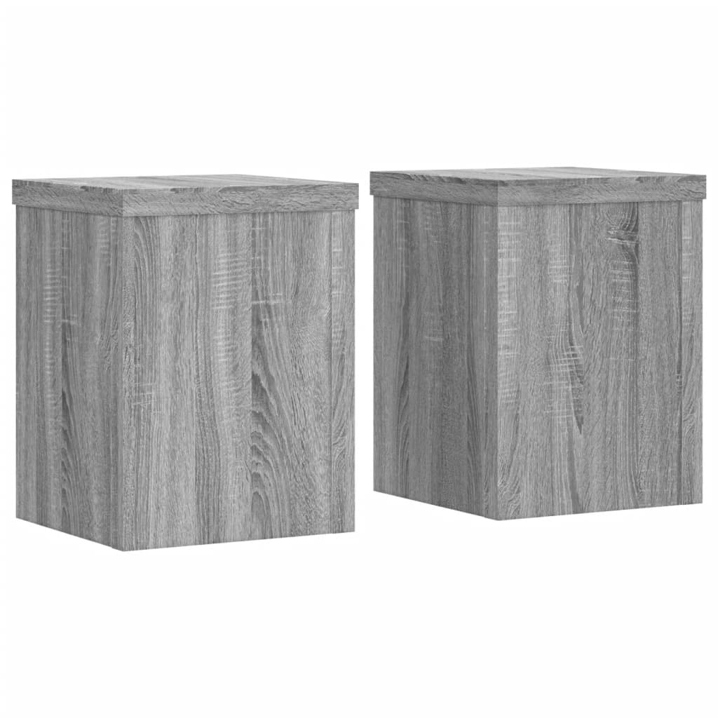 vidaXL Supports pour plantes 2 pcs sonoma gris bois d'ingénierie