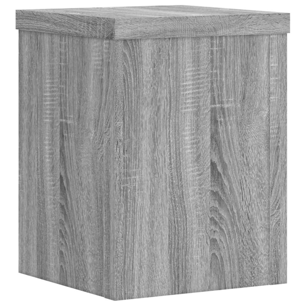 vidaXL Supports pour plantes 2 pcs sonoma gris bois d'ingénierie